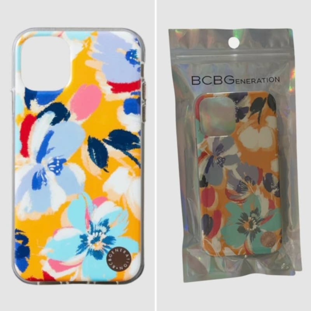 BCBGeneration Painted Blooms iPhone Case Yellow Floral, NWT - iPhone 12/12 Pro